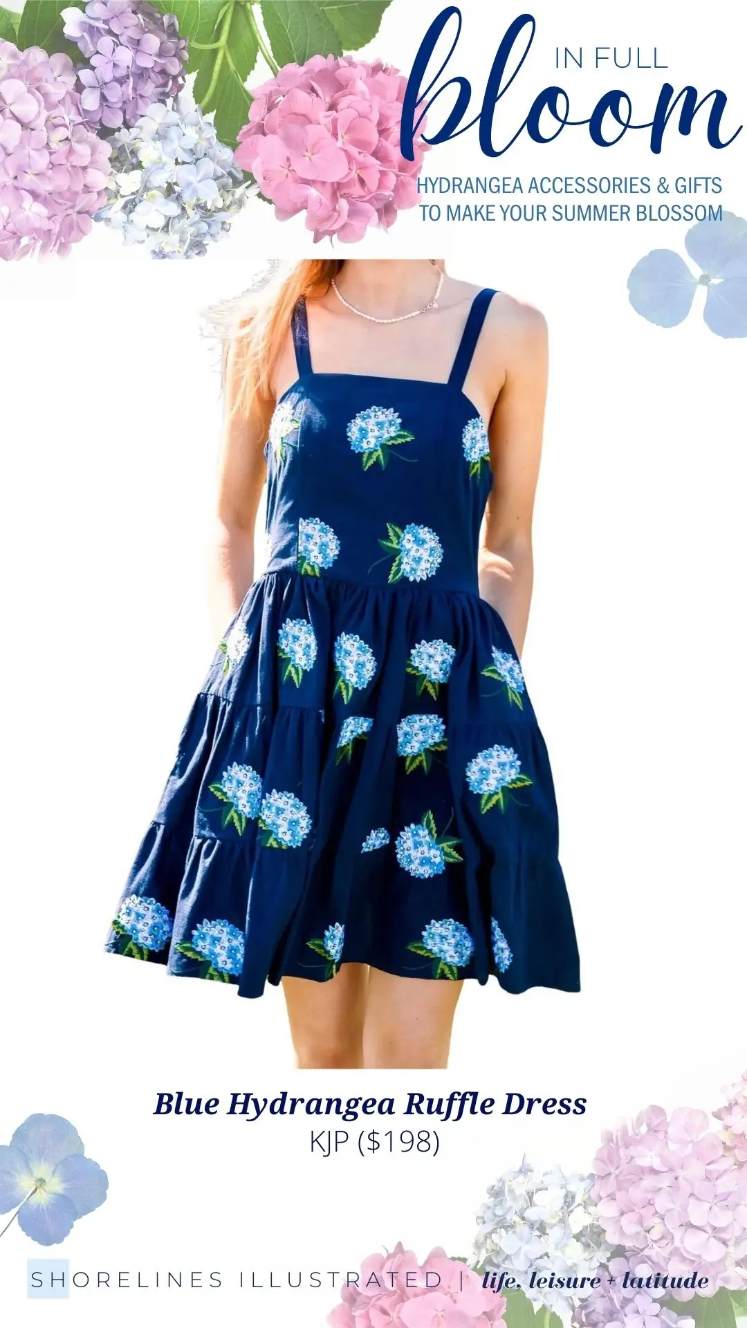 KJP Hydrangea Ruffle Dress