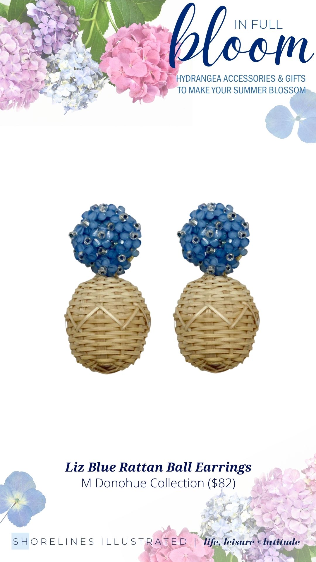 M Donohue Collection Hydrangea Basket Earrings