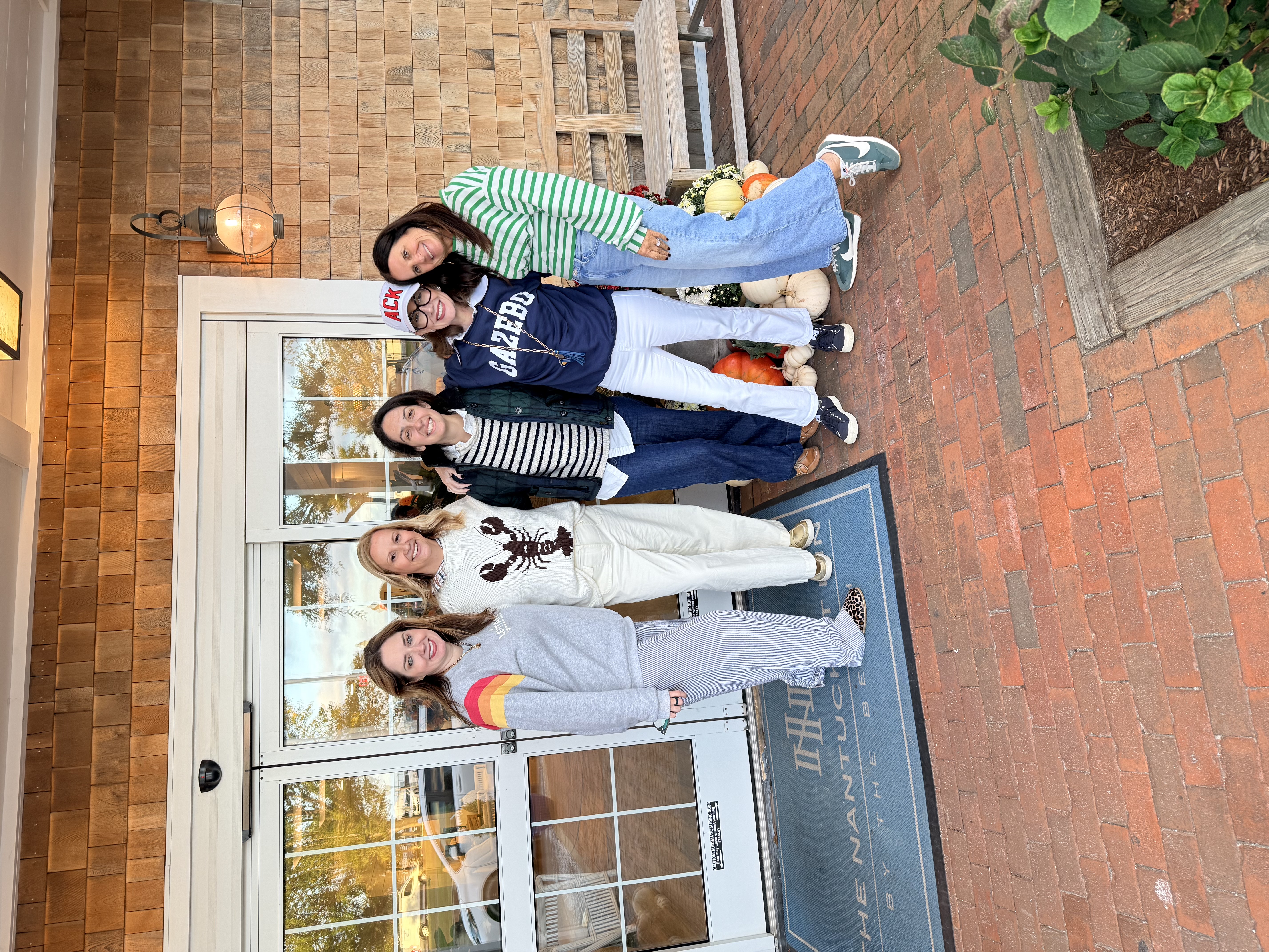 THREADS retreat guests together at the entrance of The Nantucket Inn